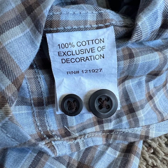 Johnnie-O Button Down Shirt Medium Plaid Flannel Hangin' Out - Picture 5 of 7